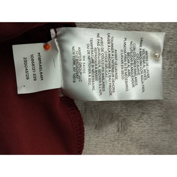 Jones New York Long Sleeve Women Blouse Shirt Size Small ~ Burgundy - Picture 9 of 10